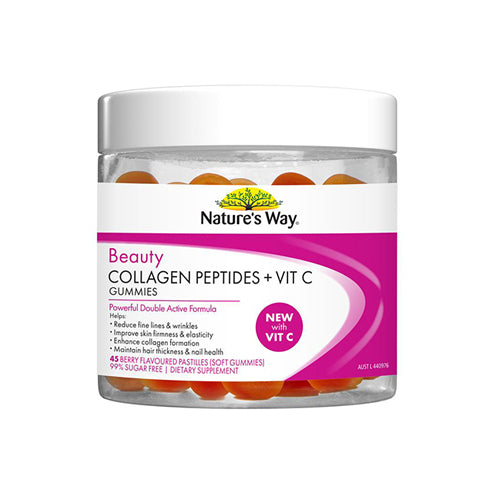 Nature's Way Beauty Collagen Peptides + Vit C 45 Gummies