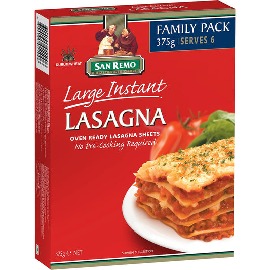 San Remo Instant Lasagna Sheets Family Pack | 375g