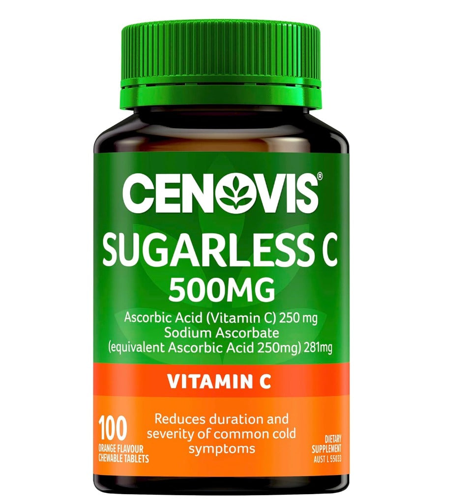 Cenovis Sugarless Vitamin c Chewable 500mg 100 Tablets